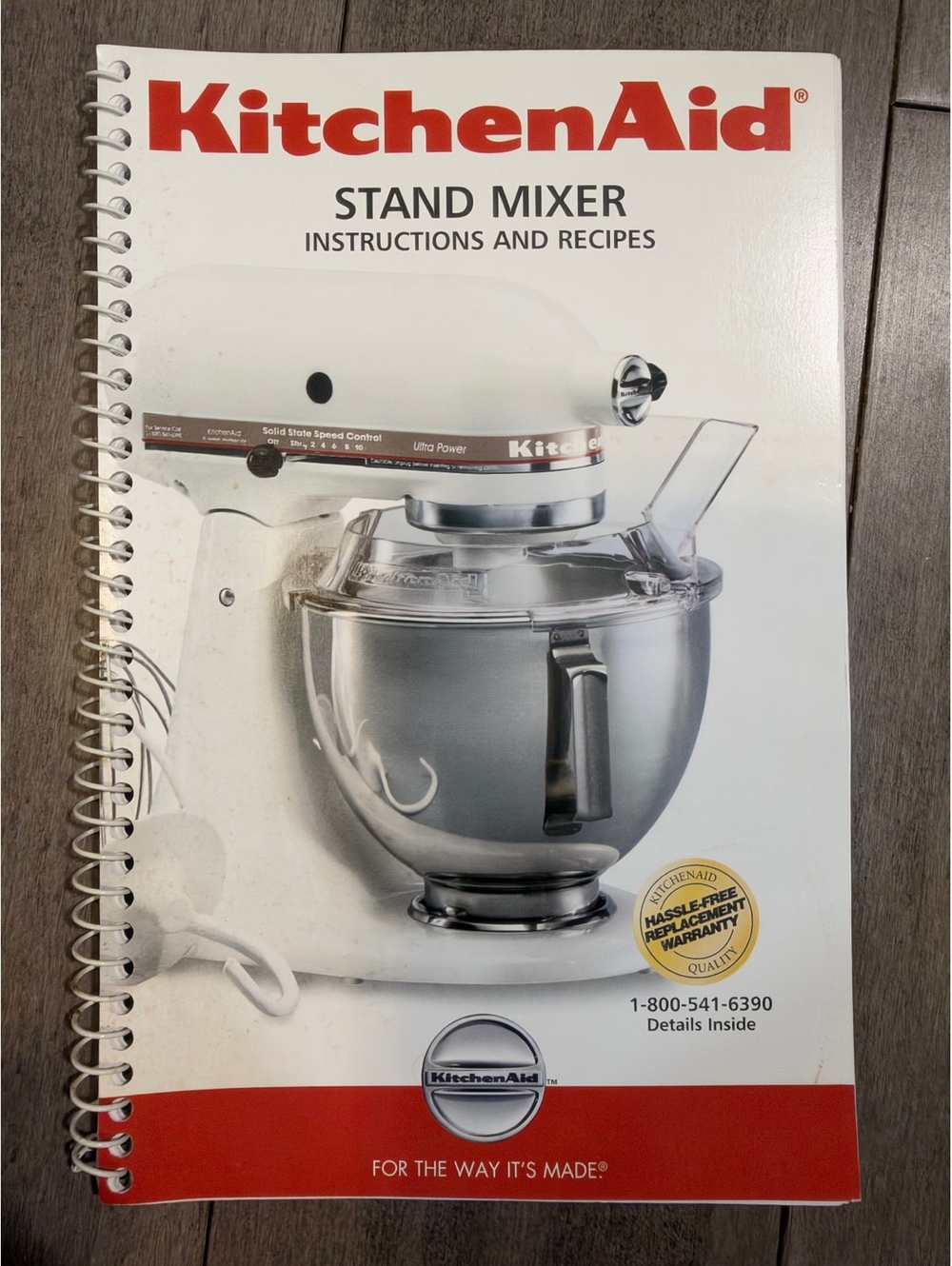 KitchenAid Stand Mixer Instructions and Recipes Spiral Bound Manual